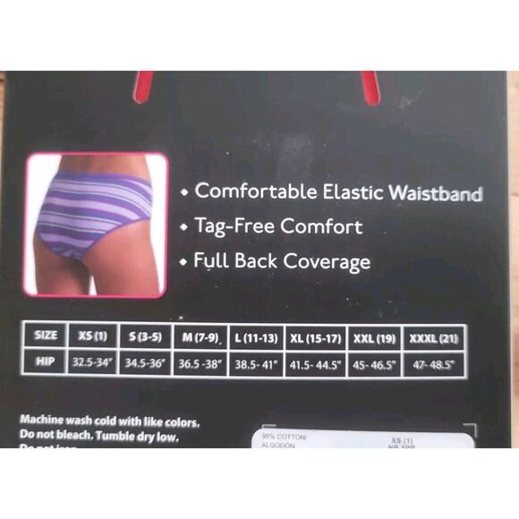 No Boundaries Hipster Panties NEW Womens Size XS 5 Pair Cotton Stretch Underwear - Picture 4 of 4